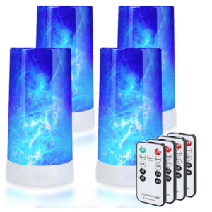 4X LED Flame Effect Light, USB Rechargeable